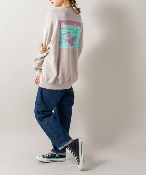 GLOSTER（グロスター）の「【GLOSTER/グロスター】アウトドアプリントスウェット 前面/バックプリント（スウェット・メンズ・ライトグレー/オリーブ/ブルー・MEDIUM/LARGE）」の12枚目の写真