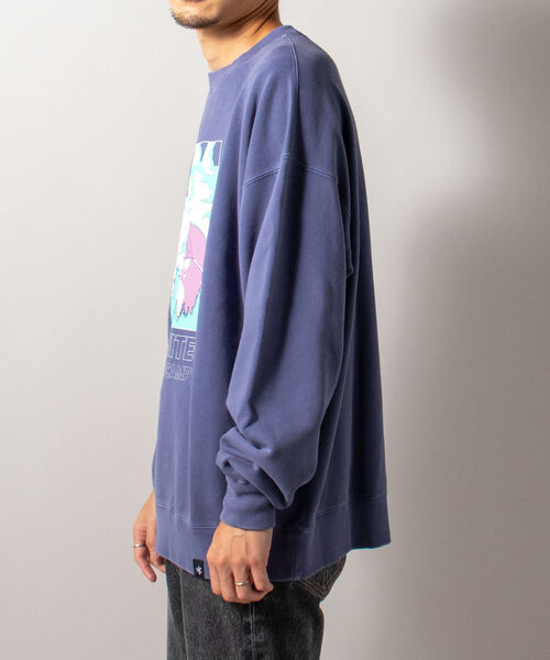 GLOSTER（グロスター）の「【GLOSTER/グロスター】アウトドアプリントスウェット 前面/バックプリント（スウェット・メンズ・ライトグレー/オリーブ/ブルー・MEDIUM/LARGE）」の18枚目の写真