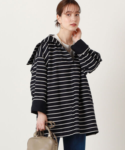 Rie Miller（リエミラー）の「【Newlyn Smock/ニューリンスモック】Vee Sailor Long Sleeve（Tシャツ/カットソー・レディース・ロイヤルブルー/ブルー系その他7・MEDIUM）」の2枚目の写真