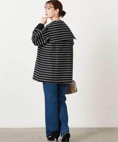 Rie Miller（リエミラー）の「【Newlyn Smock/ニューリンスモック】Vee Sailor Long Sleeve（Tシャツ/カットソー・レディース・ロイヤルブルー/ブルー系その他7・MEDIUM）」の5枚目の写真