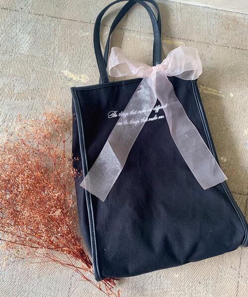 INGNI（イング）の「スクエアロゴキャンバストートバッグ（トートバッグ・レディース・ホワイト系その他6/ブラック系その他2・ONE SIZE）」の2枚目の写真