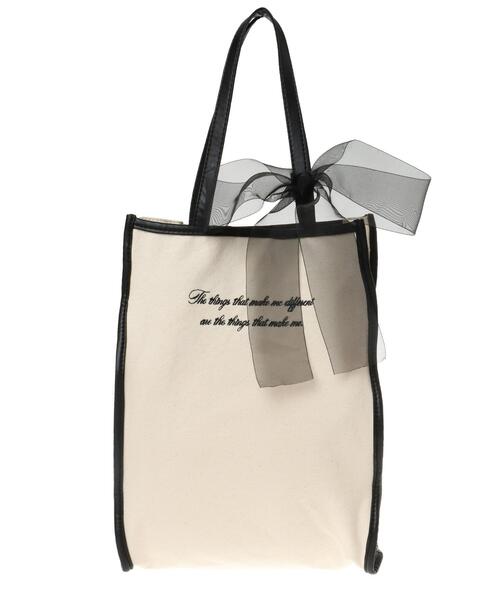 INGNI（イング）の「スクエアロゴキャンバストートバッグ（トートバッグ・レディース・ホワイト系その他6/ブラック系その他2・ONE SIZE）」の13枚目の写真