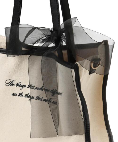 INGNI（イング）の「スクエアロゴキャンバストートバッグ（トートバッグ・レディース・ホワイト系その他6/ブラック系その他2・ONE SIZE）」の10枚目の写真