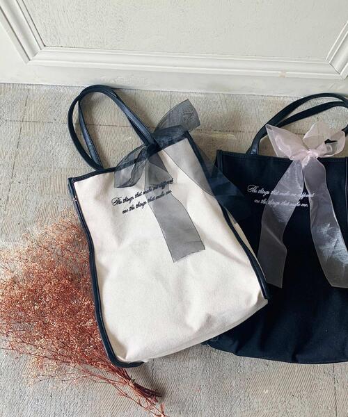 INGNI（イング）の「スクエアロゴキャンバストートバッグ（トートバッグ・レディース・ホワイト系その他6/ブラック系その他2・ONE SIZE）」の4枚目の写真