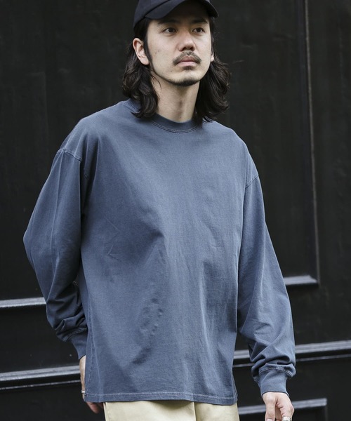 URBAN RESEARCH Sonny Label（アーバンリサーチサニーレーベル）の「ピグメントロングTシャツ（Tシャツ/カットソー・メンズ・オフホワイト/ベージュ/チャコールグレー・MEDIUM/LARGE）」の3枚目の写真