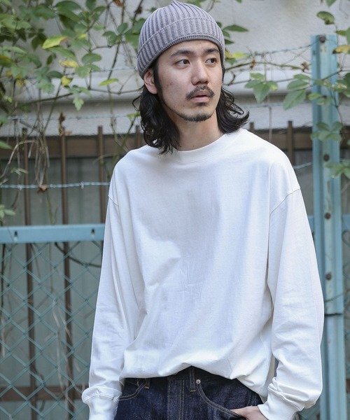 URBAN RESEARCH Sonny Label（アーバンリサーチサニーレーベル）の「ピグメントロングTシャツ（Tシャツ/カットソー・メンズ・オフホワイト/ベージュ/チャコールグレー・MEDIUM/LARGE）」の4枚目の写真