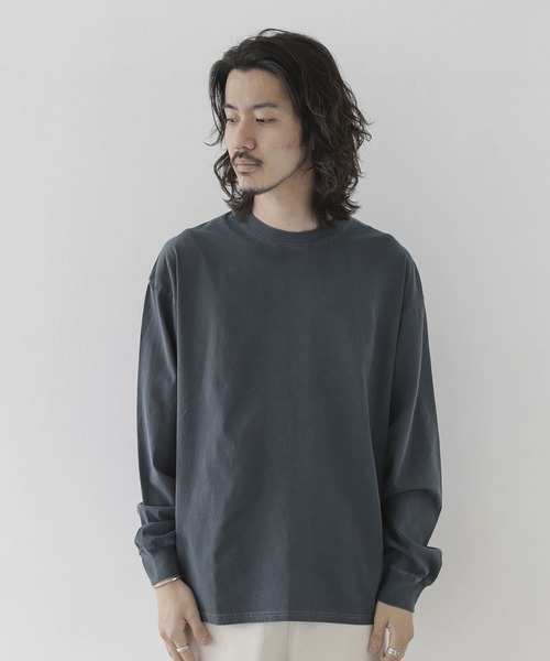 URBAN RESEARCH Sonny Label（アーバンリサーチサニーレーベル）の「ピグメントロングTシャツ（Tシャツ/カットソー・メンズ・オフホワイト/ベージュ/チャコールグレー・MEDIUM/LARGE）」の17枚目の写真
