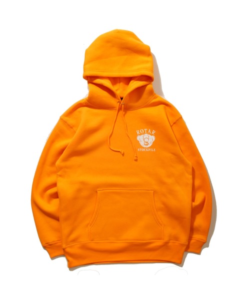 ROTAR(ローター)の「STOCKPILE po parka スウェット プルオーバー パーカー 裏起毛(パーカー・メンズ・ミックスグレー/ブラック/オレンジ・LARGE/MEDIUM/X-LARGE/SMALL)」の3枚目の写真