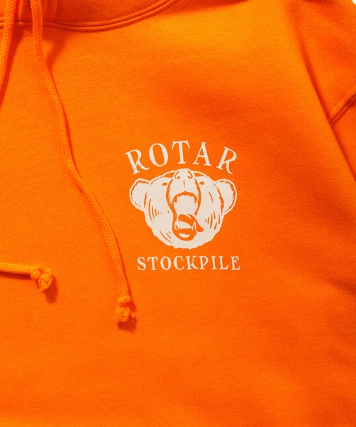 ROTAR(ローター)の「STOCKPILE po parka スウェット プルオーバー パーカー 裏起毛(パーカー・メンズ・ミックスグレー/ブラック/オレンジ・LARGE/MEDIUM/X-LARGE/SMALL)」の6枚目の写真