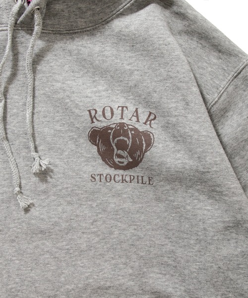 ROTAR(ローター)の「STOCKPILE po parka スウェット プルオーバー パーカー 裏起毛(パーカー・メンズ・ミックスグレー/ブラック/オレンジ・LARGE/MEDIUM/X-LARGE/SMALL)」の7枚目の写真