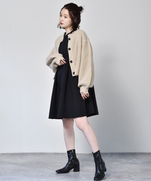 RETRO GIRL（レトロガール）の「ダメージショートカーデ（カーディガン/ボレロ・レディース・グリーン/アイボリー/ボルドー/ブラック系その他・FREE）」の19枚目の写真