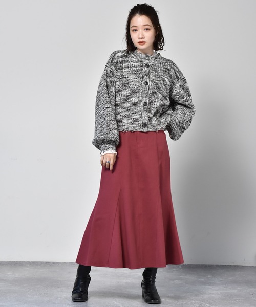 RETRO GIRL（レトロガール）の「ダメージショートカーデ（カーディガン/ボレロ・レディース・グリーン/アイボリー/ボルドー/ブラック系その他・FREE）」の5枚目の写真