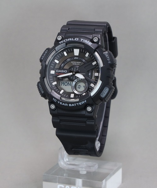 CASIO(カシオ)の「Casio Collection / アナログ&デジタル / AEQ-110W-1AJH(アナログ腕時計・メンズ・ブラック・FREE)」の2枚目の写真