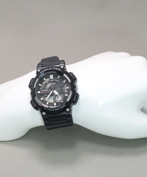 CASIO(カシオ)の「Casio Collection / アナログ&デジタル / AEQ-110W-1AJH(アナログ腕時計・メンズ・ブラック・FREE)」の8枚目の写真