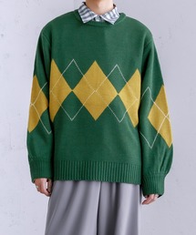 【Adoon plain】アーガイルセーター