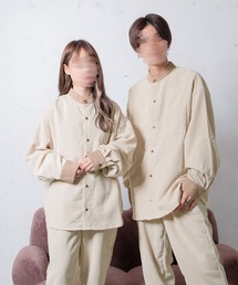PairPair | バンドカラーコーデュロイシャツ(ユニセックス)(シャツ/ブラウス)