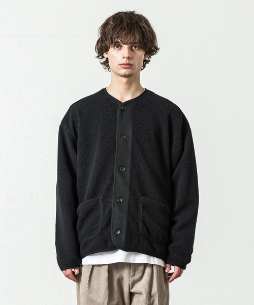 SLICK（スリック）の「ポーラテックフリースパイピングカーディガン（カーディガン/ボレロ・メンズ・ブラック/アイボリー/チャコール・1/2）」の17枚目の写真