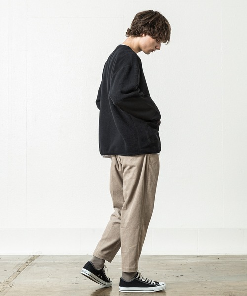 SLICK（スリック）の「ポーラテックフリースパイピングカーディガン（カーディガン/ボレロ・メンズ・ブラック/アイボリー/チャコール・1/2）」の8枚目の写真