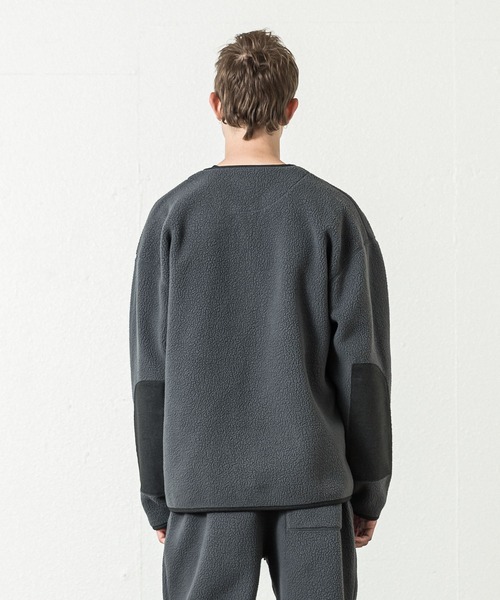 SLICK（スリック）の「ポーラテックフリースパイピングカーディガン（カーディガン/ボレロ・メンズ・ブラック/アイボリー/チャコール・1/2）」の21枚目の写真