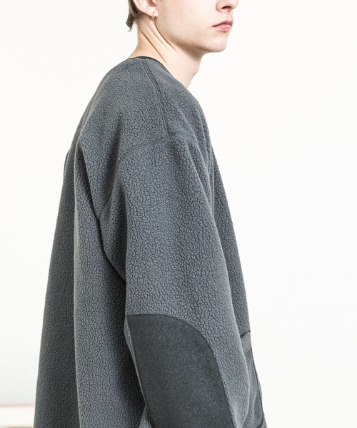 SLICK（スリック）の「ポーラテックフリースパイピングカーディガン（カーディガン/ボレロ・メンズ・ブラック/アイボリー/チャコール・1/2）」の13枚目の写真