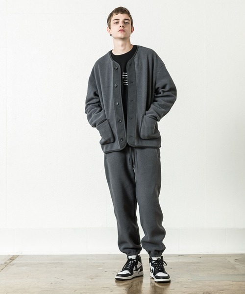 SLICK（スリック）の「ポーラテックフリースパイピングカーディガン（カーディガン/ボレロ・メンズ・ブラック/アイボリー/チャコール・1/2）」の16枚目の写真