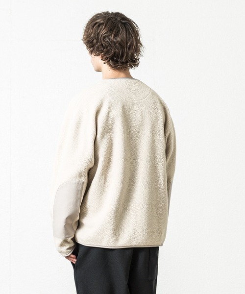 SLICK（スリック）の「ポーラテックフリースパイピングカーディガン（カーディガン/ボレロ・メンズ・ブラック/アイボリー/チャコール・1/2）」の11枚目の写真