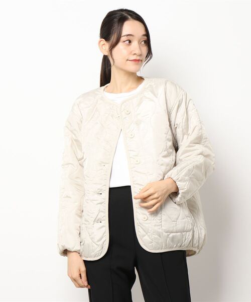 ehka sopo（エヘカソポ）の「ひょうたんキルトジャケット（テーラードジャケット・レディース・カーキ/キナリ/ベージュ・ﾌﾘ-）」の17枚目の写真