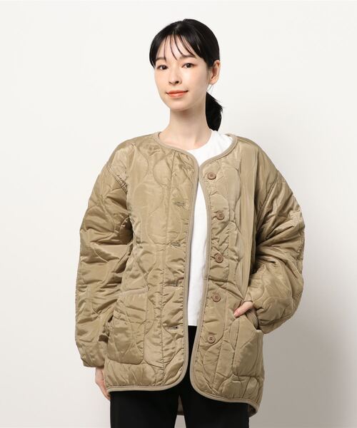 ehka sopo（エヘカソポ）の「ひょうたんキルトジャケット（テーラードジャケット・レディース・カーキ/キナリ/ベージュ・ﾌﾘ-）」の18枚目の写真
