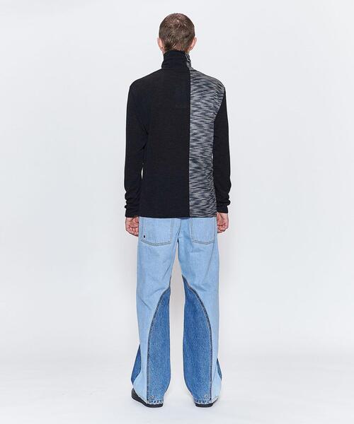 AndersonBell( アンダースンベル)の「<Andersson Bell> PANEL WIDE DNM PT/デニムパンツ(デニムパンツ・メンズ・ライトブルー/ダークグレー・S/M)」の5枚目の写真