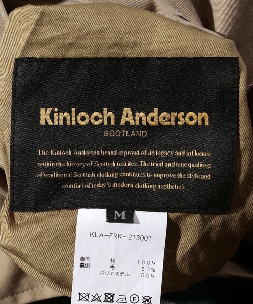 FREAK'S STORE(フリークスストア)の「Kinloch Anderson/キンロックアンダーソン 別注リバーシブルシングルコート/リバーシブル/タータンチェック(ステンカラーコート・メンズ・ブラック/ベージュ・MEDIUM/LARGE)」の10枚目の写真