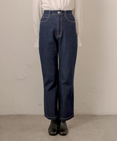 OLIVE des OLIVE(オリーブデオリーブ)の「Olive basic フレアパンツ(デニムパンツ・レディース・ワンウォッシュ/ブラック・FREE)」の14枚目の写真