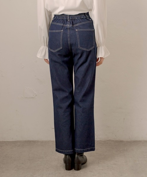 OLIVE des OLIVE(オリーブデオリーブ)の「Olive basic フレアパンツ(デニムパンツ・レディース・ワンウォッシュ/ブラック・FREE)」の16枚目の写真