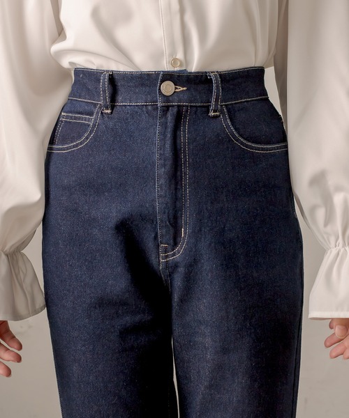 OLIVE des OLIVE(オリーブデオリーブ)の「Olive basic フレアパンツ(デニムパンツ・レディース・ワンウォッシュ/ブラック・FREE)」の17枚目の写真