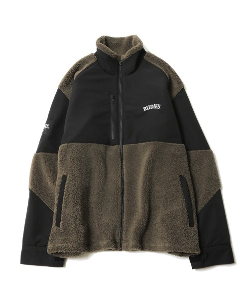 RUDIE'S（ルーディーズ）の「SLICK FLEECE JACKET（ブルゾン・メンズ・カーキ系/ブラック×ベージュ・L/XL/M）」の8枚目の写真