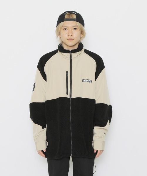 RUDIE'S（ルーディーズ）の「SLICK FLEECE JACKET（ブルゾン・メンズ・カーキ系/ブラック×ベージュ・L/XL/M）」の3枚目の写真