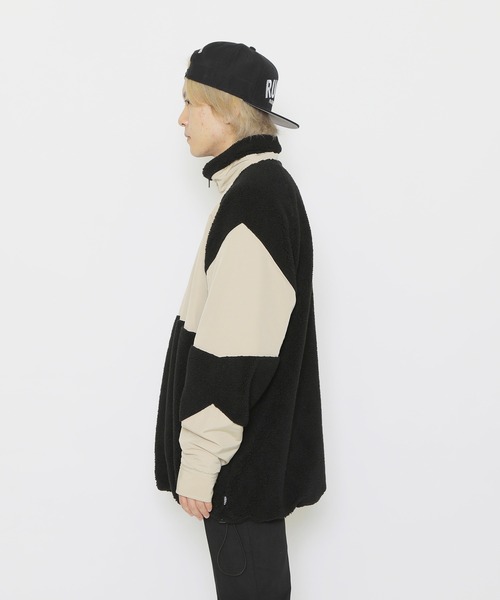 RUDIE'S（ルーディーズ）の「SLICK FLEECE JACKET（ブルゾン・メンズ・カーキ系/ブラック×ベージュ・L/XL/M）」の6枚目の写真