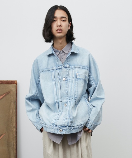 Dulcamara(ドゥルカマラ)の「BigデニムJK-A -DENIM-(デニムジャケット・メンズ・ライトインディゴブルー・1/0)」の2枚目の写真