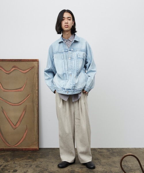 Dulcamara(ドゥルカマラ)の「BigデニムJK-A -DENIM-(デニムジャケット・メンズ・ライトインディゴブルー・1/0)」の5枚目の写真