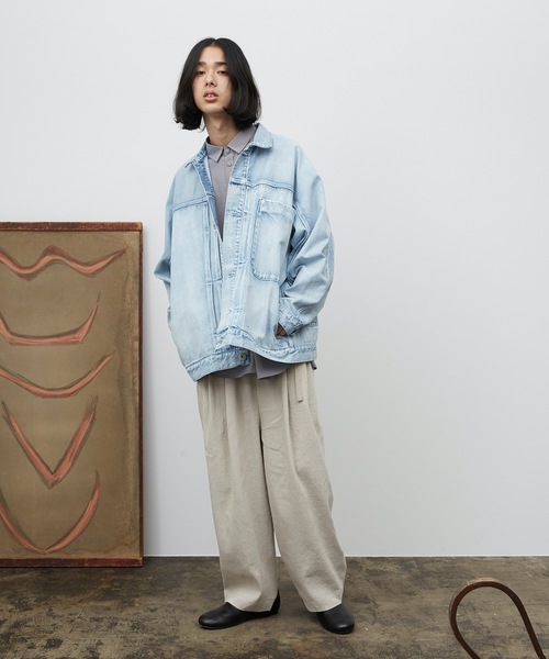 Dulcamara(ドゥルカマラ)の「BigデニムJK-A -DENIM-(デニムジャケット・メンズ・ライトインディゴブルー・1/0)」の4枚目の写真