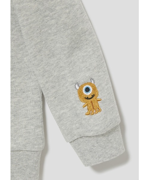 Design Tshirts Store graniph（デザイン　ティーシャツ　ストア　グラニフ）の「マイク＆リトルマイキー(モンスターズ)｜キッズスウェット（スウェット・キッズ・ベージュ系その他・100/110/120/130/140）」の8枚目の写真