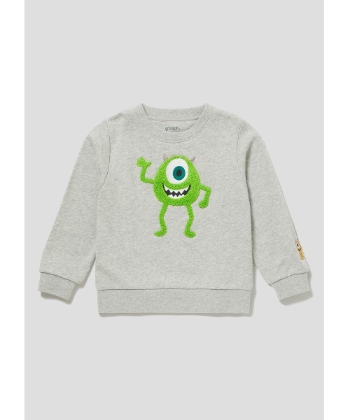 Design Tshirts Store graniph（デザイン　ティーシャツ　ストア　グラニフ）の「マイク＆リトルマイキー(モンスターズ)｜キッズスウェット（スウェット・キッズ・ベージュ系その他・100/110/120/130/140）」の7枚目の写真
