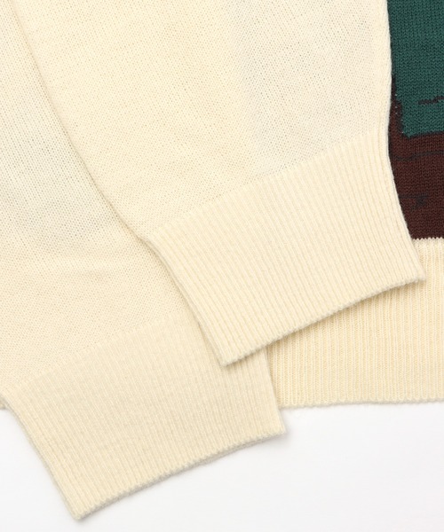 チチカカ(チチカカ)の「【ユニセックス】おじさんニットプルオーバー(ニット/セーター・メンズ・アイボリー/カラフル・MEDIUM/LARGE)」の11枚目の写真