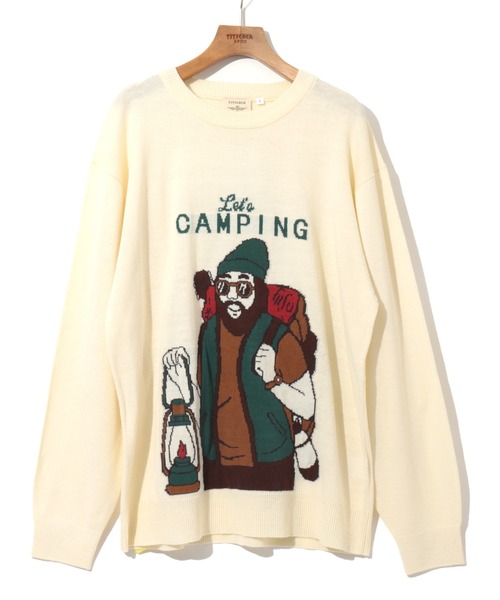 チチカカ(チチカカ)の「【ユニセックス】おじさんニットプルオーバー(ニット/セーター・メンズ・アイボリー/カラフル・MEDIUM/LARGE)」の6枚目の写真