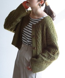 feepur | ネコヤーンケーブル2wayニットカーディガン(カーディガン/ボレロ)