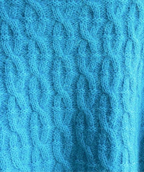 feepur（フェピュール）の「《ウォッシャブル》ネコヤーンケーブル2wayニットカーディガン（カーディガン/ボレロ・レディース・オフホワイト/ブラック/ブラウン/オリーブ/ブルー/オレンジ・MEDIUM）」の9枚目の写真