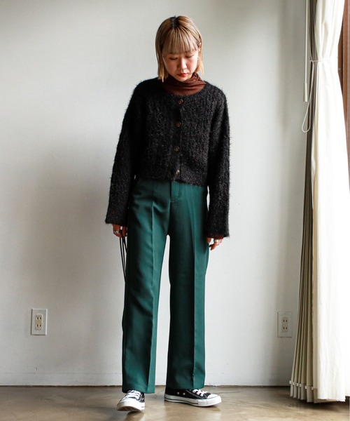 feepur（フェピュール）の「《ウォッシャブル》ネコヤーンケーブル2wayニットカーディガン（カーディガン/ボレロ・レディース・オフホワイト/ブラック/ブラウン/オリーブ/ブルー/オレンジ・MEDIUM）」の8枚目の写真