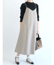 Aラインフレアキャミソールワンピース