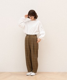 idem | loose tuck check pants/チェックワイドパンツ(その他パンツ)