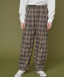 idem | loose tuck check pants/チェックワイドパンツ(その他パンツ)