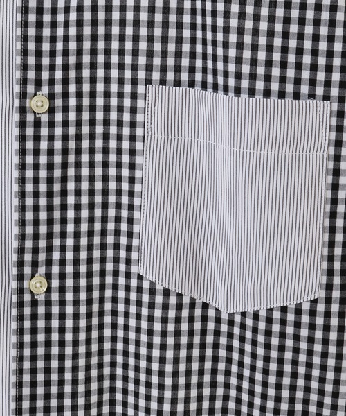 UNION STATION（ユニオンステーション）の「ブロードマテリアル 七分丈マルチテキスタイルパターンシャツ（シャツ/ブラウス・メンズ・ブラック系その他/ブルー系その他/ベージュ系その他・LL/M/L）」の12枚目の写真